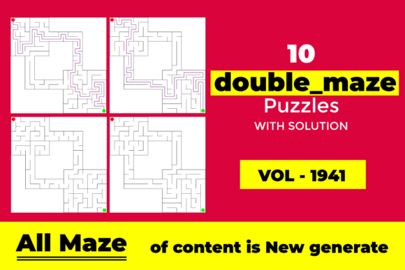 Double Mazes Puzzle Book: A KDP Interior for Mindful Creativity