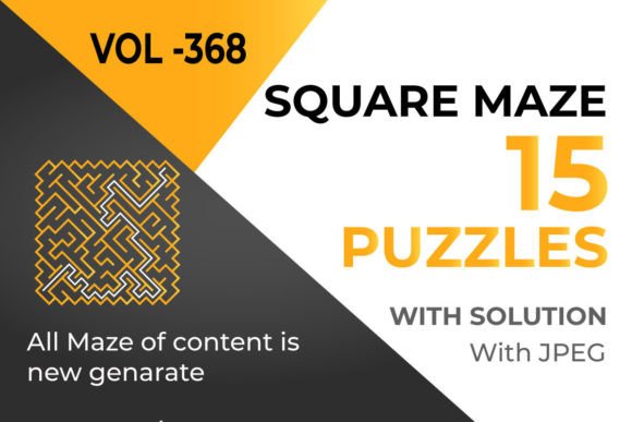 KDP for Kid Square Maze Puzzle VOL-368: A Fresh Puzzle Bundle
