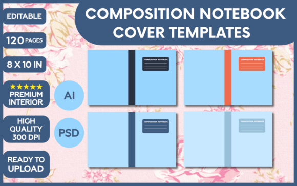 Light Blue Composition Notebook Templates for Professional Designs
