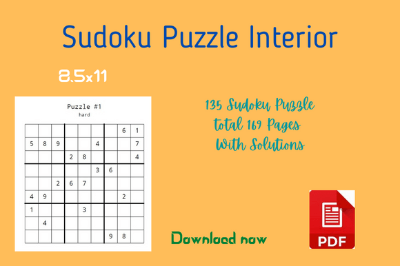 Sudoku Puzzle Printable Paper for KDP: A Ready-Made Interior Template