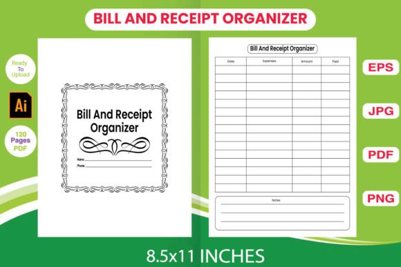 The Bill Receipt Organizer KDP Interior: Your Digital Tool for Financial Control