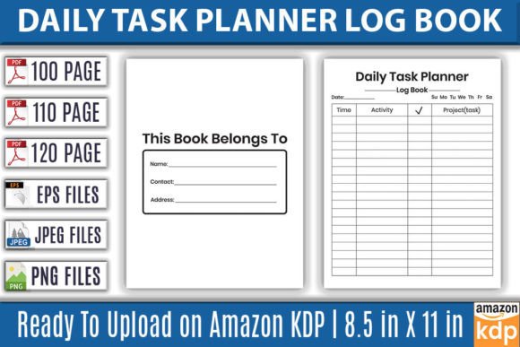 The Daily Task Planner Log Book KDP Interior: Your Blueprint for Productivity