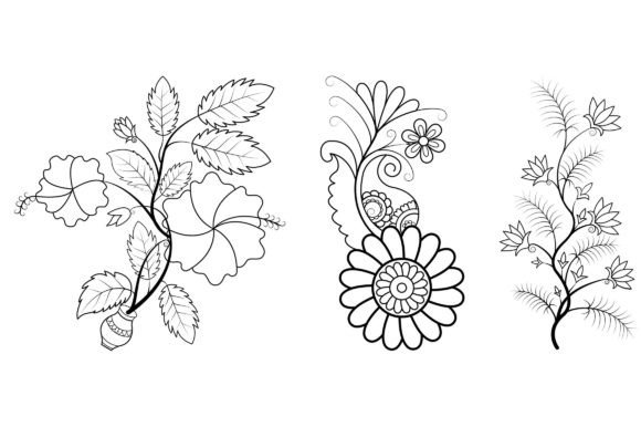 The Floral Coloring Page Book for Kids V.6: A Practical Asset for Creators and Educators