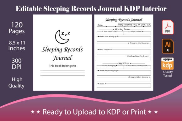 The Sleeping Records Journal: A Creative Publishing Template
