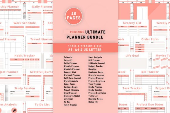 The Ultimate Printable Planner Bundle: Your All-in-One Tool for Organization