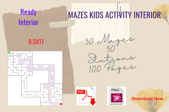 What Is the 50 Maze Puzzle Activity KDP Interior?